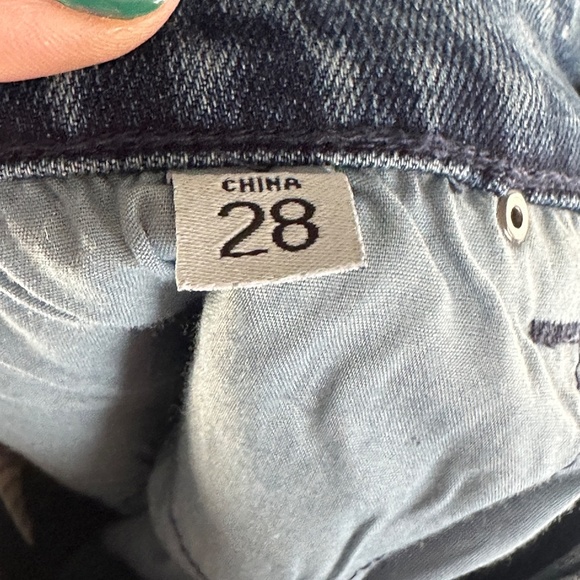 Ecru The Abbot Slouchy Jeans Dark Indigo Size 28 Straight Leg - Picture 9 of 10